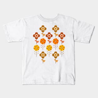 Retro Vintage Flowers Kids T-Shirt